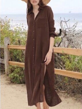 Felicite Boyfriend Maxi Gauze Dress
